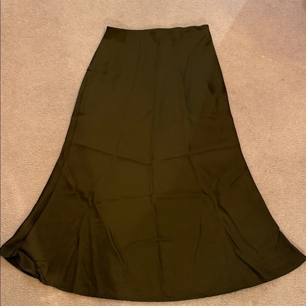Long (Never Worn) Satiny Brown Skirt.